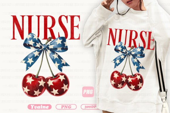 4th of July Nurse PNG Cherry Coquette: A Designer's Guide