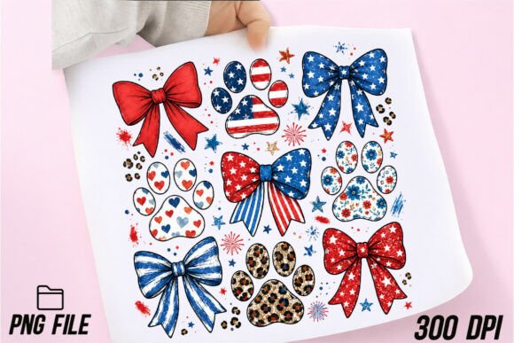 4th of July Png, Dog Print Png, Dog Love: A Designer's Guide