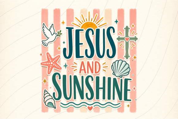 Christian Summer Beach Shirt PNG: Faith and Sunshine Design