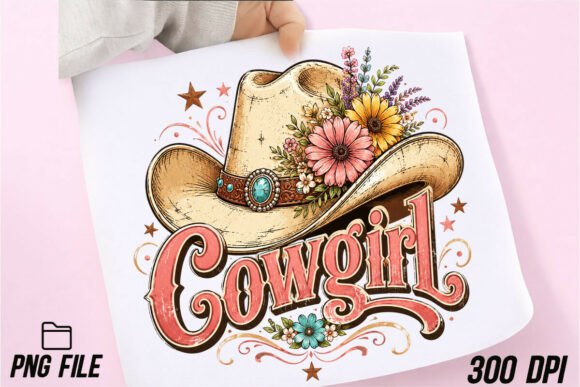 Cowgirl Hat PNG Western Floral Art PNG: A Designer's Guide to Western Charm