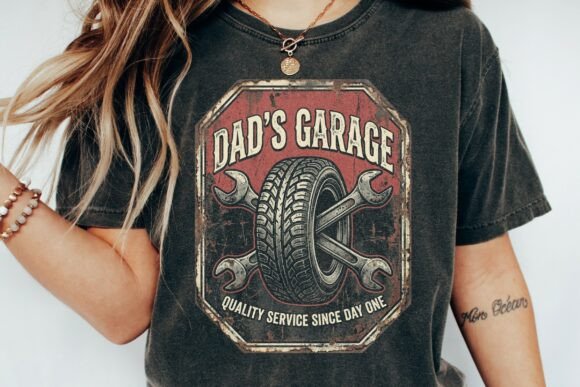 Dad's Garage Retro Tire Wrench Art: Vintage Charm for Modern Projects