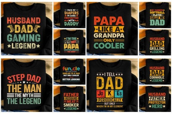 Funny Dad Papa Father’s Day T Shirt Png: A Bundle Built for Instant Projects