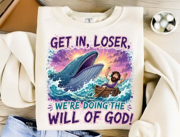 Get In, Loser: A Modern Twist on Jonah and the Whale PNG