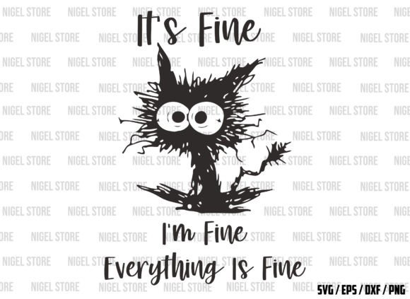 I'm Fine Cat Svg: A Playful Halloween Svg Design for Every Creator