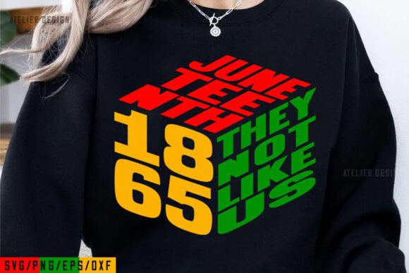 Juneteenth They Not Like Us 1865 SVG PNG for Creators