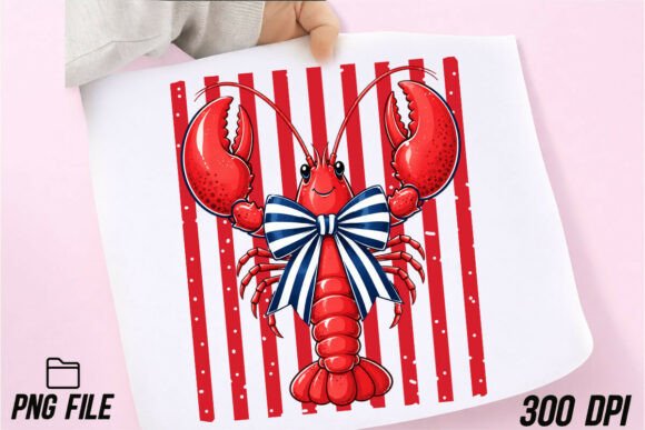 Preppy Coastal Lobster PNG: A Fresh Take on Nautical Style