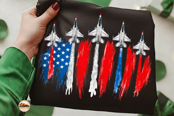 Red White Blue 4th July Fighter Jet Png: Soar with Patriotism