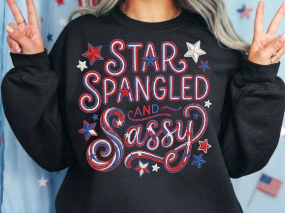 Star Spangled Sassy Tshirt Png: A Bold Design for Patriotic Projects