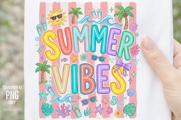 Summer Vibes Retro Beach PNG: A Designer’s Sunny Asset