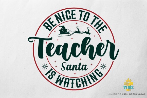 Teacher Santa Christmas T-Shirt: A Festive Design for Educators